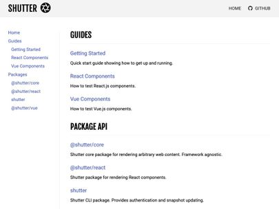 Screenshot of https://docs.shutter.sh/