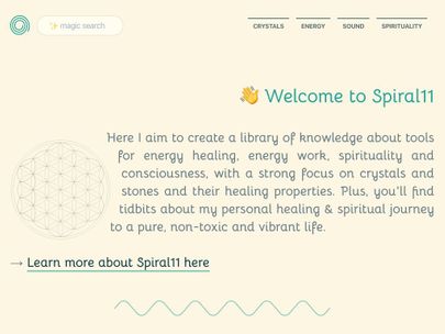 Screenshot of https://spiral11.com/