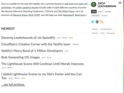 Screenshot of https://www.zachleat.com/